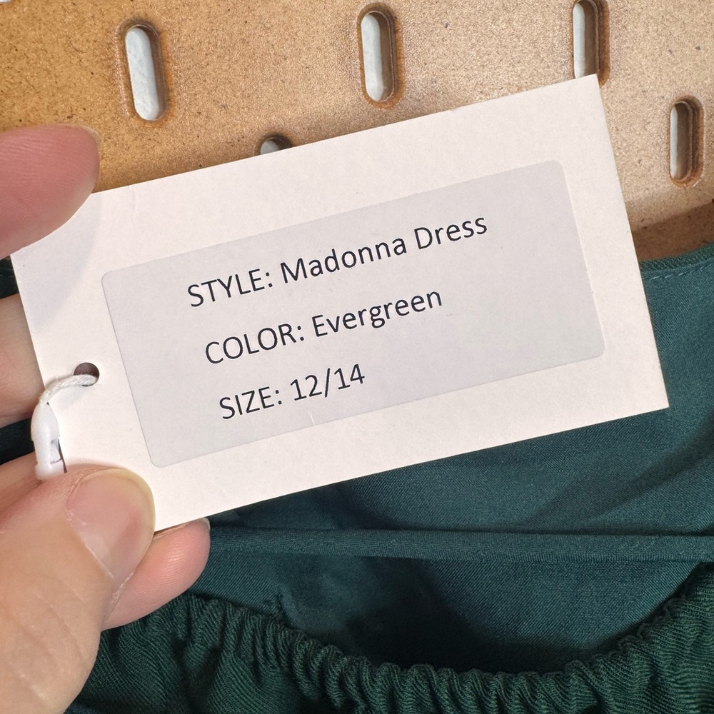 Chelsea Reece Green Madonna Corset Back Midi Dress In Evergreen NWT SIZE 12/14 - Picture 8 of 12